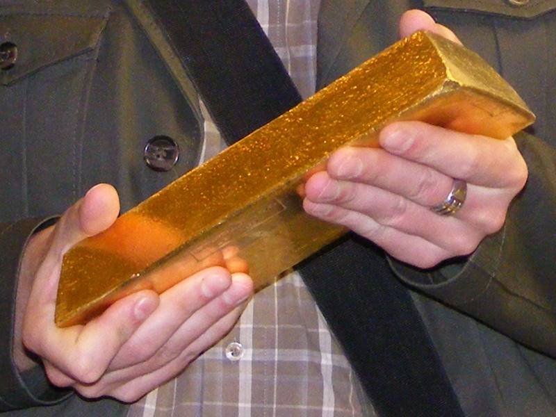 Refined gold bars