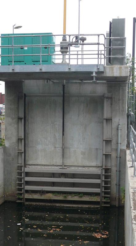 A sluice box used to separate gold from gravel