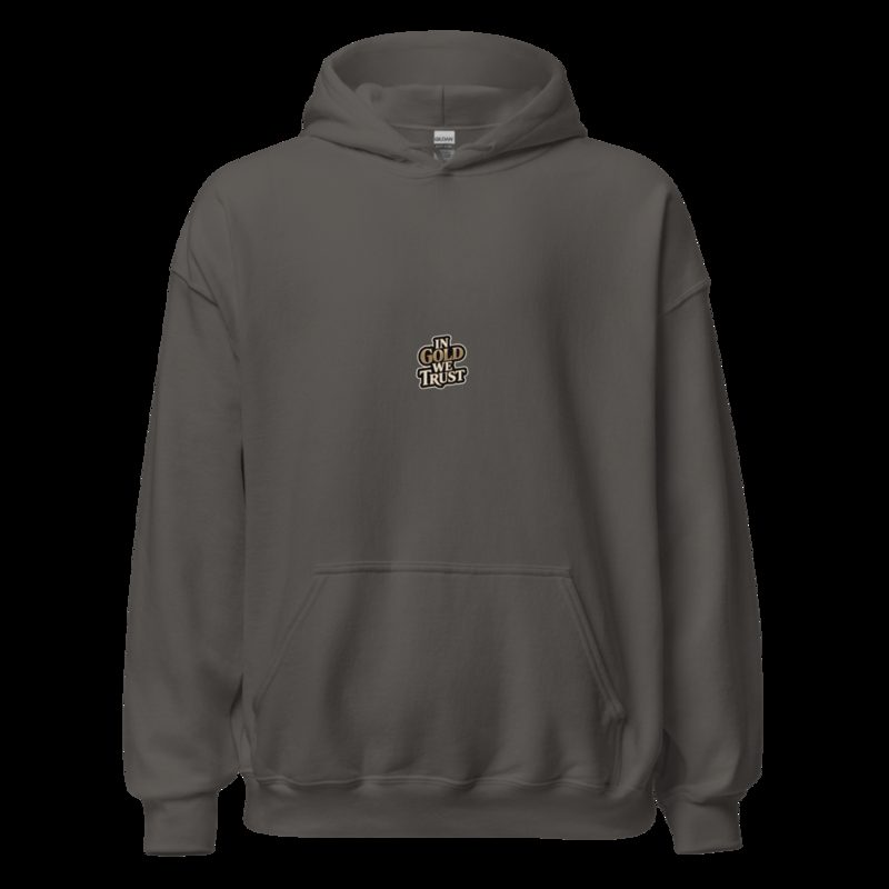 Gold For Real In Gold We Trust Hoodie Charcoal