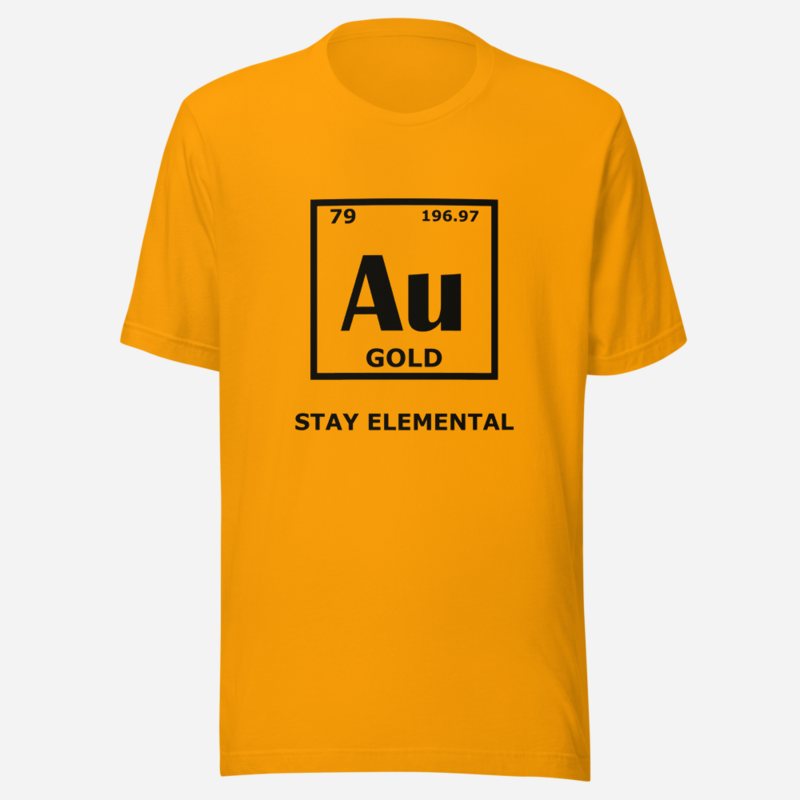 Gold For Real Au 79 Element Tee Gold