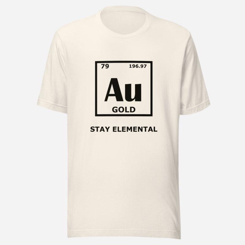 Gold For Real Au 79 Element Tee Vintage White