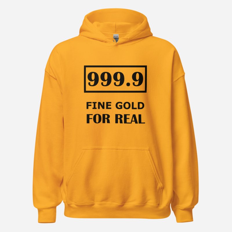 Gold For Real 999.9 Fine Gold Hoodie in Gold