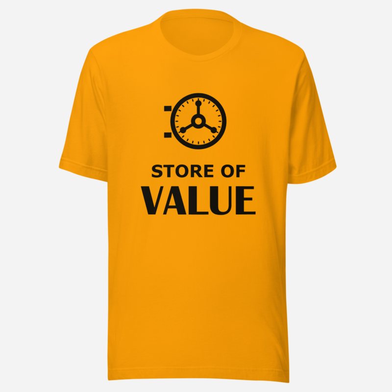Gold For Real Store Of Value Tee Gold