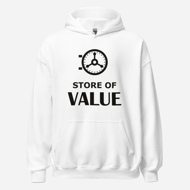 Gold For Real Store Of Value Hoodie White