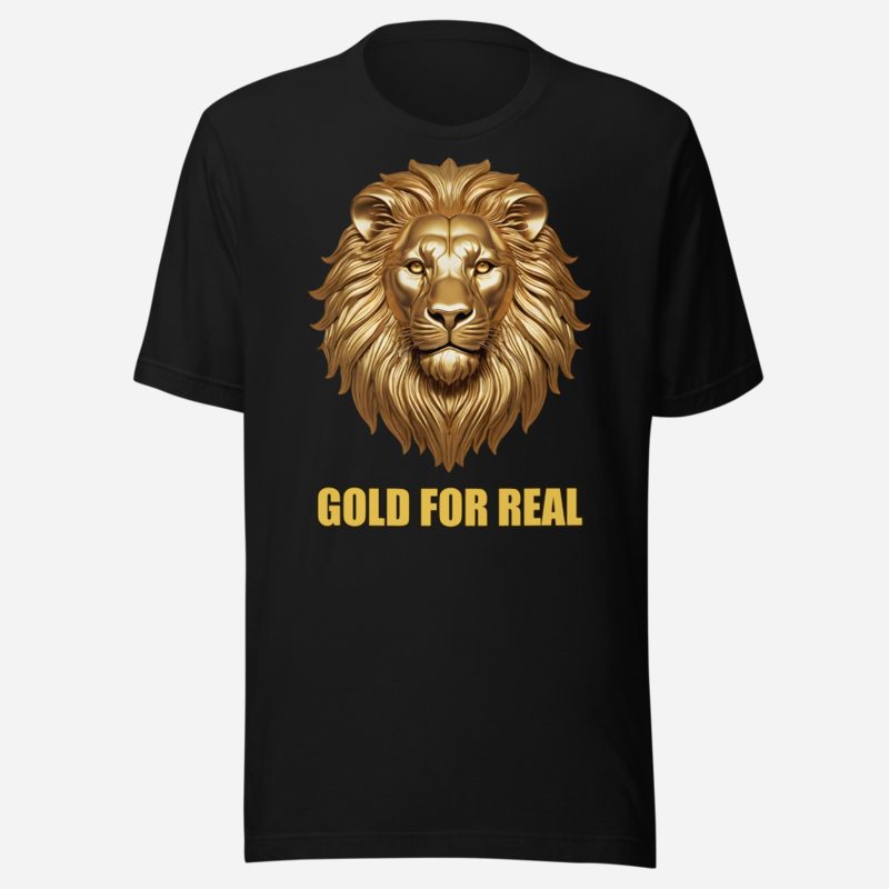 Gold For Real Golden Lion Tee Black