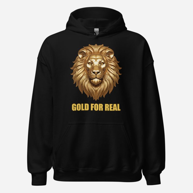 Gold For Real Golden Lion Hoodie Black