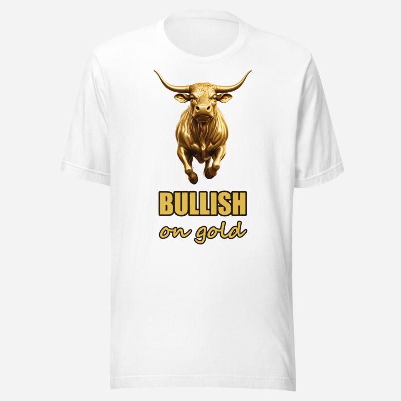 Gold For Real Bullish On Gold Tee in White