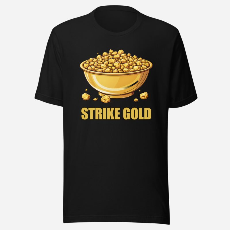 Gold For Real Strike Gold Pan Tee Black