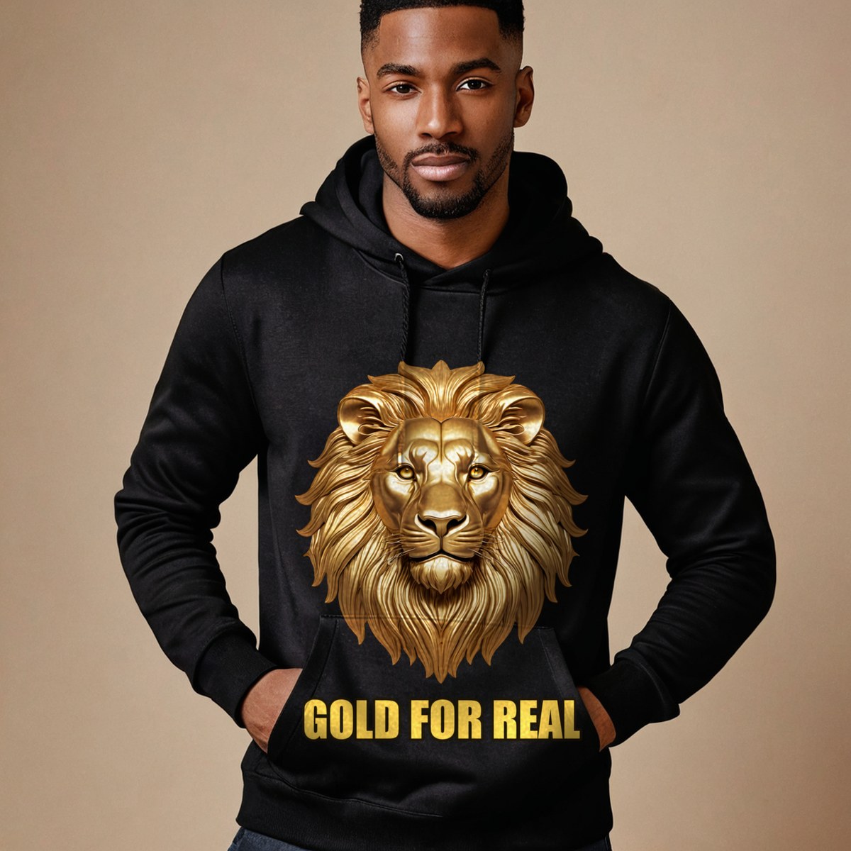 Gold For Real Golden Lion Hoodie