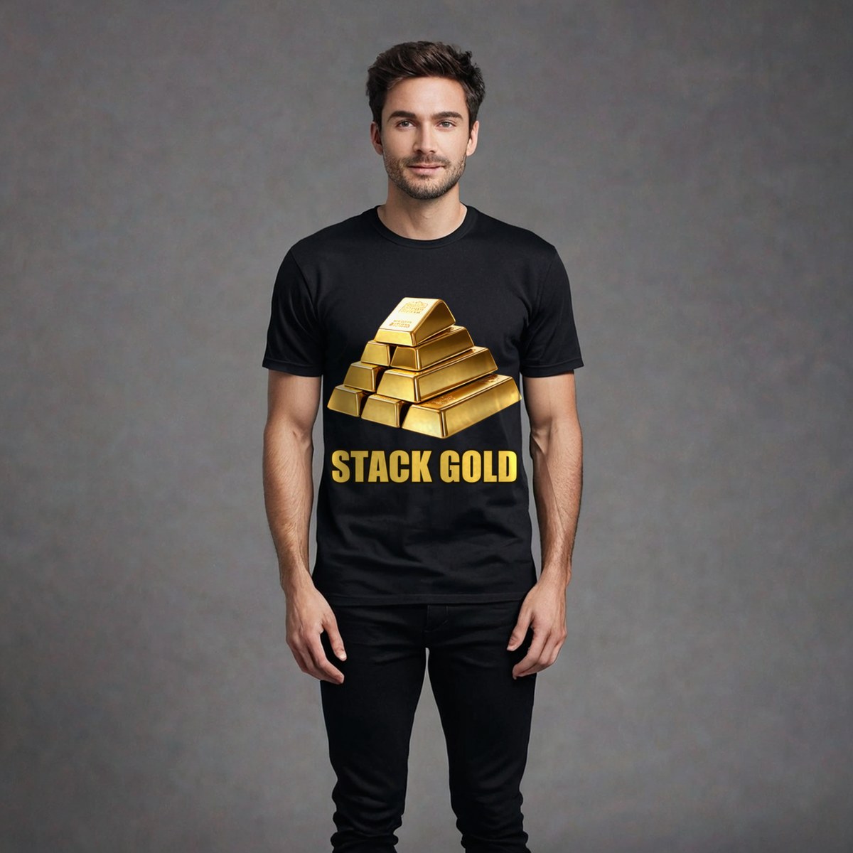 Gold For Real Stack Gold Bars Tee