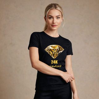 Gold For Real 24K Mindset Diamond Tee AI model