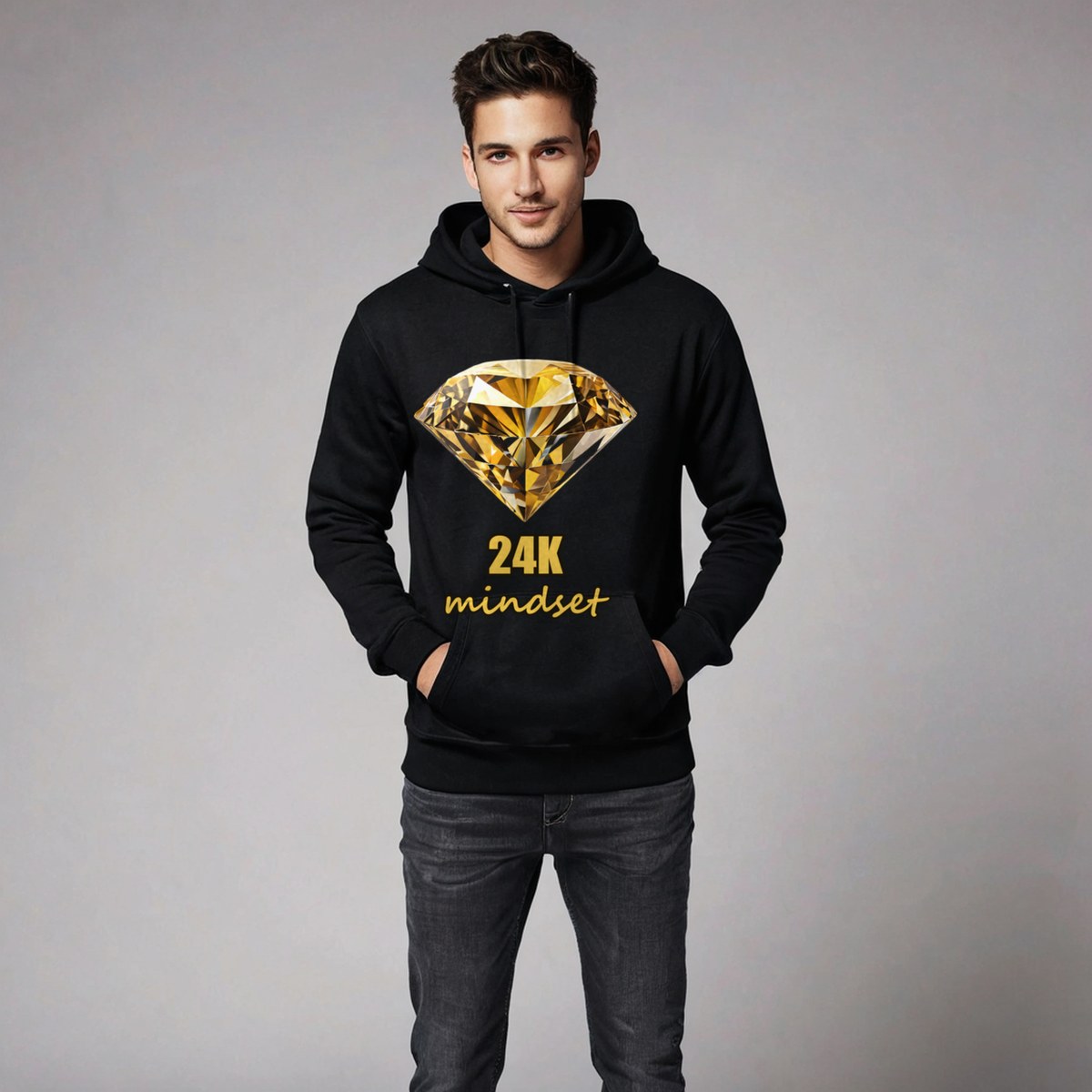 Gold For Real 24K Mindset Diamond Hoodie